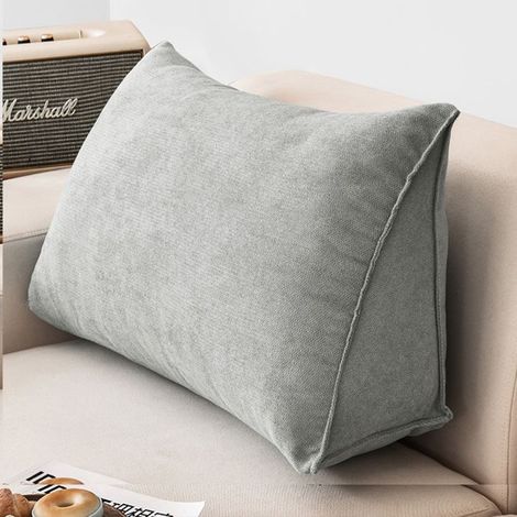 Coussin de Lecture Compensé, 603520cm Coussin Canapé Triangulaire Support Lombaire Gros Oreiller Cale Dos Tête de lit, Gris b (1/5)