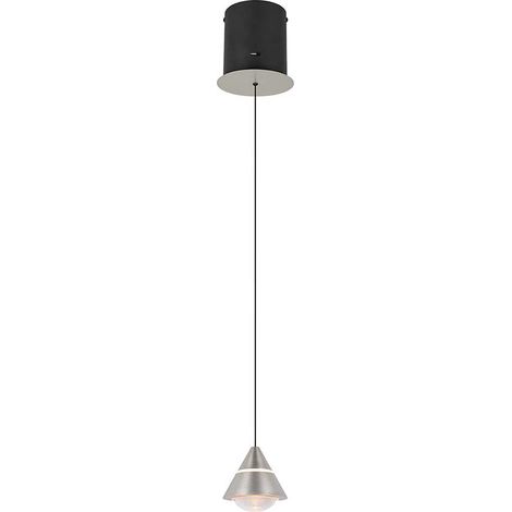 Pendelleuchte Hängeleuchte Deckenleuchte Metall Nickel Farbtemperaturwahl H 200 cm