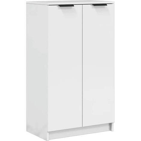 Maison Exclusive - Scarpiera Bianco Lucido 59x35x100,5 cm in Legno Multistrato