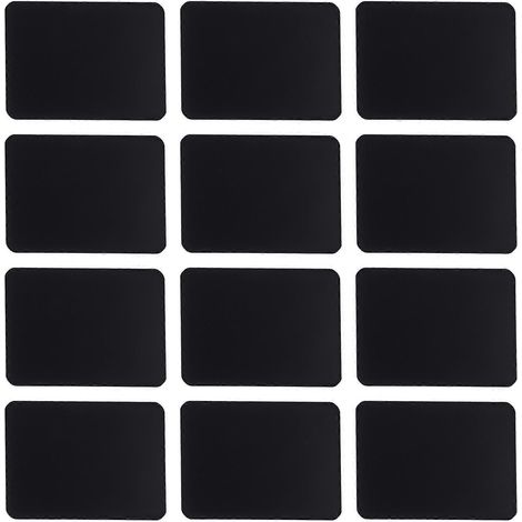 Lot de 12 étiquettes magnétiques pour présentoir de supermarché, porte-menus, étiquettes pour bacs et paniers à personnaliser-9x7cm-Black