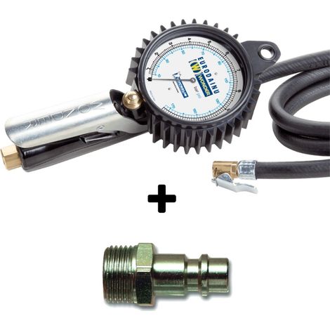 REIFENDRUCKPISTOLE MIT MANOMETER DRUCKLUFTPISTOLE WONDER EURODAINU 1991 BAR PSI