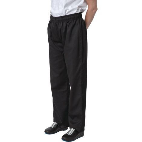 Pantalon de cuisine noir Nisbets Essentials M
