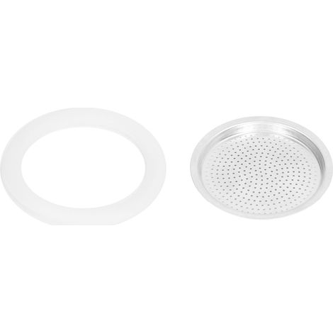 Wiederverwendbarer Aluminium-Dichtungsring und Filter für Kaffeemaschinen, Set mit 3 Filtern zur Kaffeezubereitung. (1/5)