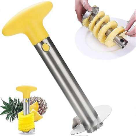 Coupe-ananas, éplucheur de pommes, 3 en 1, en acier inoxydable, pour la cuisine. (1/4)