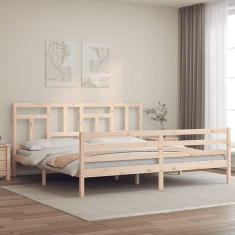 Massivholzbett mit Kopfteil 200x200 cm vidaXL (1/5)