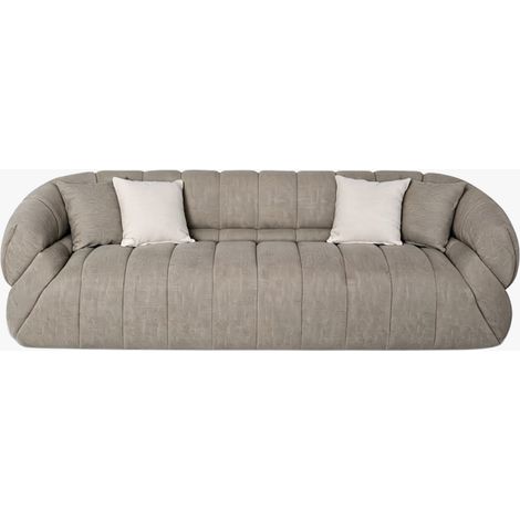 SIENA Canapé 3 places en tissu taupe (1/5)