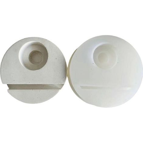 Moules porte-bougies chauffe-plat 2 en 1 pour décorations en plâtre de bougeoirs à faire soi-même (1/4)