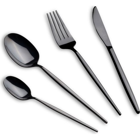 Couverts 24 pièces Berlinger Haus BH-3069 noir brillant (1/4)