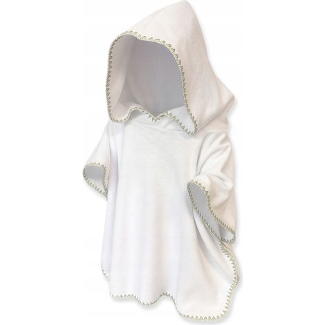Kinder-Cape 86-104 Kapuzenhandtuch-Poncho für Pool, Strand, weiß (1/5)