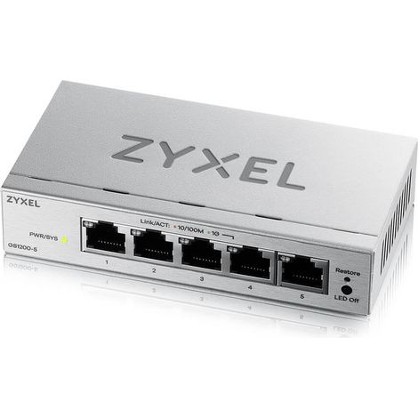 Zyxel GS1200-5V3 Gestito L2 Gigabit Ethernet (10/100/1000) Desktop Grigio