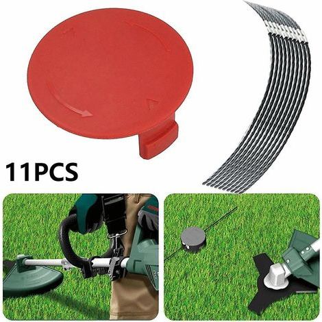 Pour débroussailleuse Bosch AFS 23-37 : 10 fils de coupe + 1 capuchon de protection DCQW (1/5)