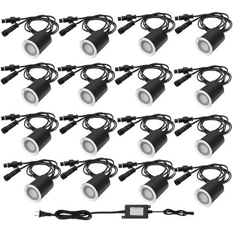Spot encastrable exterieur 16 kits d'éclairage principal de plate-forme de LED φ32mm IP67 imperméabilisent la basse tension 12V - lumière blanche (1/5)