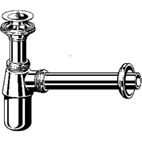 Sifone per bottiglia 5/4"x5/4" ottone/cromato