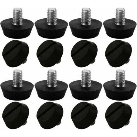 16pcs Pieds de Meubles Réglables Nivellement Patin Base Jambe Pied de Table Chaise Ajustables Protection Sol M6 x 10 x 20mm-- (1/5)