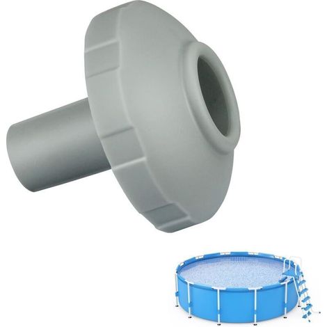 Buse d'entrée de piscine rotative - Adaptateur pour pompe péristaltique multiflow réglable pour bassin à film - Buse de retour avec tête pivotante - Accessoire de piscine (1 pièce) (1/4)