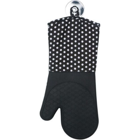 WENKO Manique Silicone, Gant de cuisine, noir, Lot de 2 (1/5)