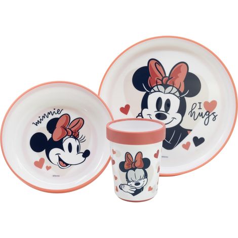 Coffret Repas complet Vaisselle Anti-Dérapante Compatible Micro-Ondes Parfait Pour Les Enfants À Partir De 10 Mois, Rose (1/5)