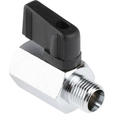 Robinet à bille hydraulique RS PRO, G 1/4, en Laiton chromé ( Prix pour 1 ) (1/4)