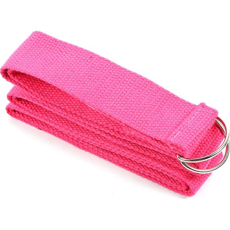 Sangle d'étirement Yoga Ceinture d'entraînement Sportif Rose 1.83m (1/5)