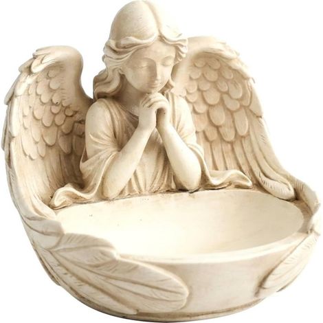 Plateau à Bijx Sculpture d'ange Compact, Plateau Décoratif en Résine Gardien, Romantique, Plat à Bijx en Résine, pr lon (1/5)