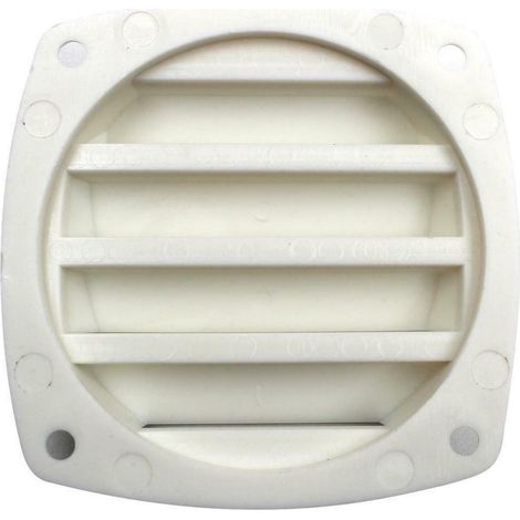 Grille de ventilation carrée en nylon noir et blanc de 8,5 x 8,5 cm, quincaillerie marine, nylon noir, résistant aux UV, convient à la ventilation de cabine. (1/3)