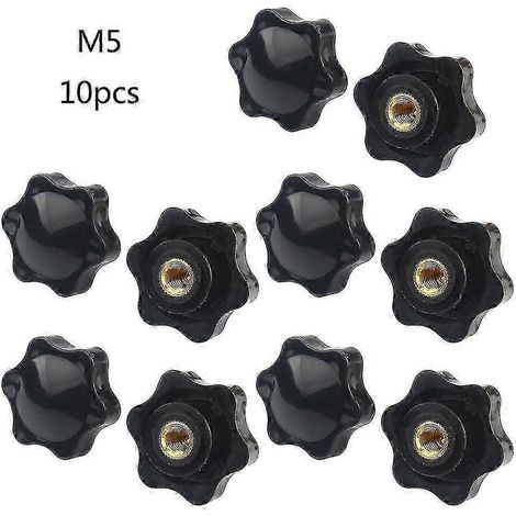 10 vis à tête hexagonale filetée femelle M5 avec écrou papillon (1/5)