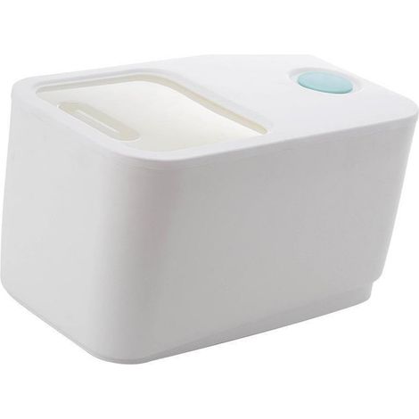 Récipient de Rangement pour Riz avec Verre Doseur Transparent Poussé-Tiré Hermétique Organisateur de Grains Aliments pour Cuisine Maison 10kg (1/5)