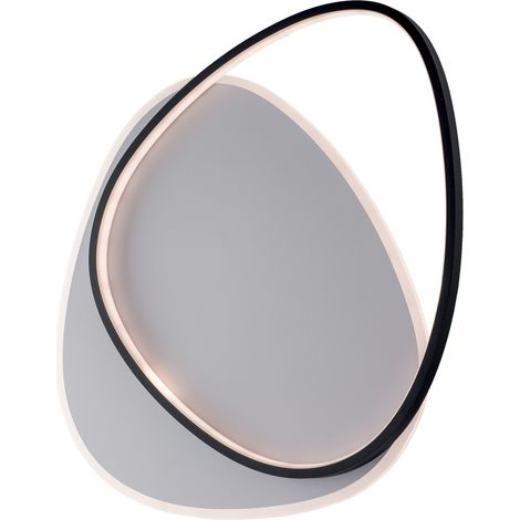 Plafoniera Moderna Amy Led Integrato Cct Alluminio Bianco E Nero 52 W (1/3)
