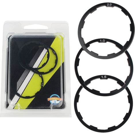 3PCS Entretoise de Vélo, Rondelles de Roue Libre de vélo Entretoise de moyeu de Volant dinertie de Cassette Joint de Volant Moteur Adaptateur de Moyeu 1 mm+1,5 mm+2 mm (1/5)