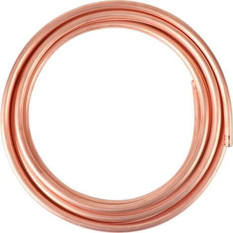 Tube rond en cuivre souple - Longueur : 5 m - Diamètre : 8 mm - Épaisseur : 1 mm - Pour générateurs, rails, appareils de commutation (1/5)