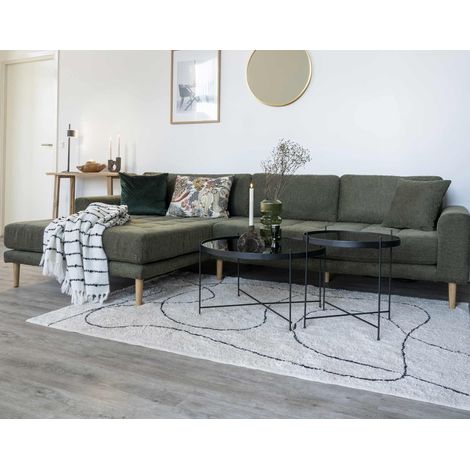 Lisa Design – Tapis géométrique blanc et noir 200x300 cm – Coton doux – Intérieur – Rectangulaire – Design moderne pour salon et bureau (1/3)