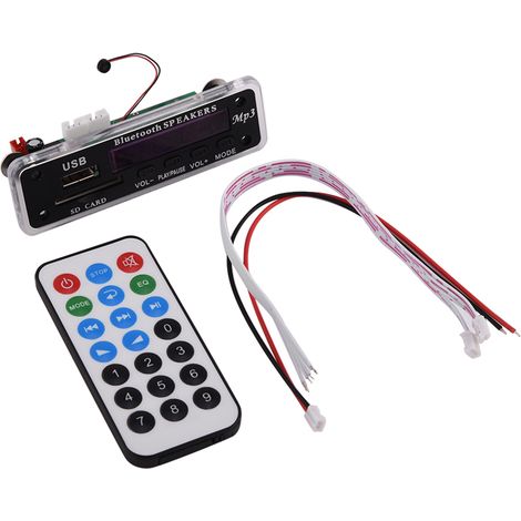 Module Audio Bluetooth sans Fil avec USB, SD, FM et Appels Mains Libres pour Décodeur MP3 WMA (1/5)
