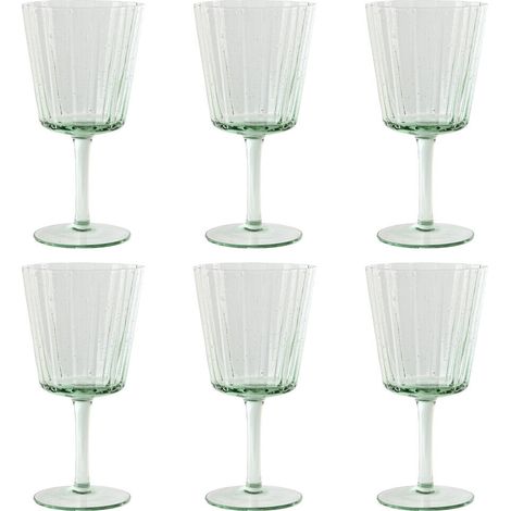Copa Set 6 Cristal 8,4X8,4X16,4 285Ml Burbujas (1/4)