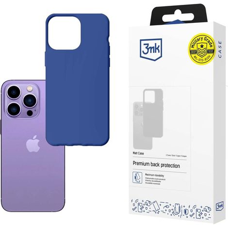 Custodia opaca 3mk per Apple iPhone 14 Pro, colore blu