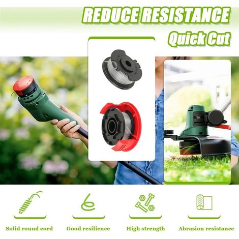 Bobine de Fil de Rechange pour Ein-hell GE-CT 18/28 Li et GE-CT 18/28 Li TC 5 m de longueur Ø 1,6 mm (3 Bobines + 1 Capuchon) (1/2)