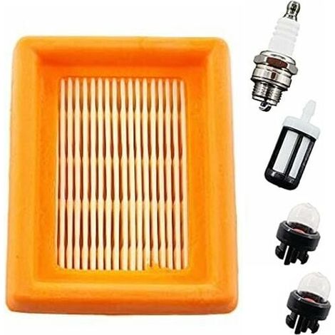 Kit de Filtre à Air et Bougie d'Allumage pour Débroussailleuses Stihl FS120, FS200, FS250, FS300, FS350, FS400, FS450, FS480, BT120, BT121, BT130. (1/5)