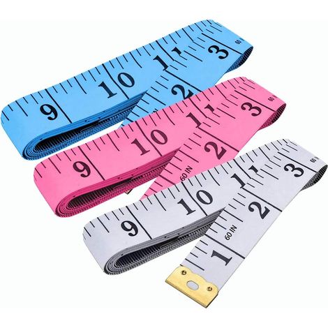 Ruban à mesurer, ruban pour le corps 3-Pack couture ruban à mesurer à double échelle, tailleur 60 "/ 150 cm (1/5)