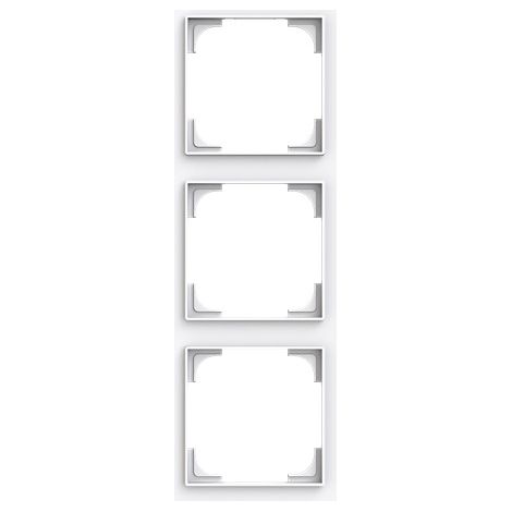 Busch-Jaeger Cadre de recouvrement 3 compartiments blanc studio - Busch-art linear® (1723-44G), 2CKA001754A4853