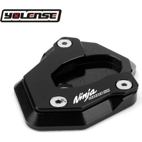 (Noir - NINJA1000SX) Compatible avec les motos KAWASAKI NINJA1000SX Z1000SX NINJA 1000SX. Béquille latérale CNC, extension et support pour une meilleure stabilité.