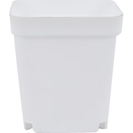 10 Pcs Small White Plastic Flower Pots with Trays, Plant Pots with Drainage Holes (1/5)