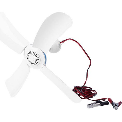Ventilateur de plafond à piles 12 V, 16"/31,5", à suspendre, pour tente de camping, barbecue, maison ou dortoir