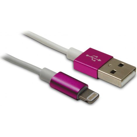 Câble pops cable MFI /USB-A pour iPhone iPad 1 m - rose