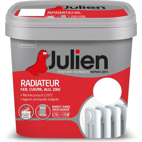 Heizkörperfarbe Aque Satin Weiß 0,75 l - Julien