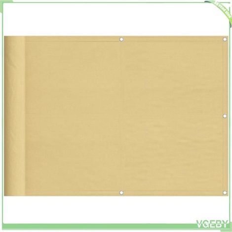 Écran de balcon - FAFEICY - 4000023 - 75 x 500 cm - 100% polyester Oxford (revêtement PU) - Sable (1/5)