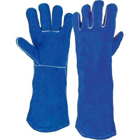 KS TOOLS Guantes - Cuero - Largos - Para soldadores - Talla L - 985.7039