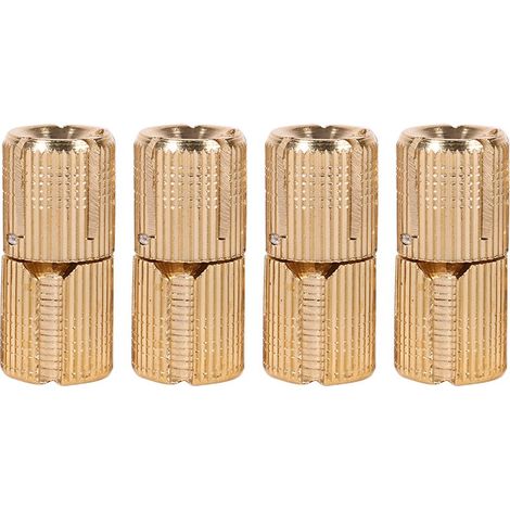 Lot de 4 charnières invisibles dissimulées en laiton pour boîte à bijoux Doré 14 mm (1/2)