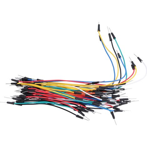65 fils de connexion multicolores en acier au carbone pour plaque d'essai, de longueurs assorties. (1/5)