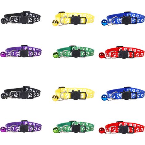 Collier Pour Chiot - Nylon Souple Avec Motif Mignon - Luminescent Dans Le Noir - Avec Capsule D'identification - Taille Réglable (1/5)