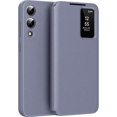 Custodia Smart View per Samsung Galaxy S25 Edge con tasca per carte, viola (1/5)