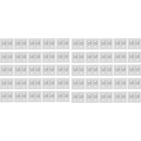 50pcs Plastic Right Angle Corner Gusset Brace Angle Brackets Code Furniture